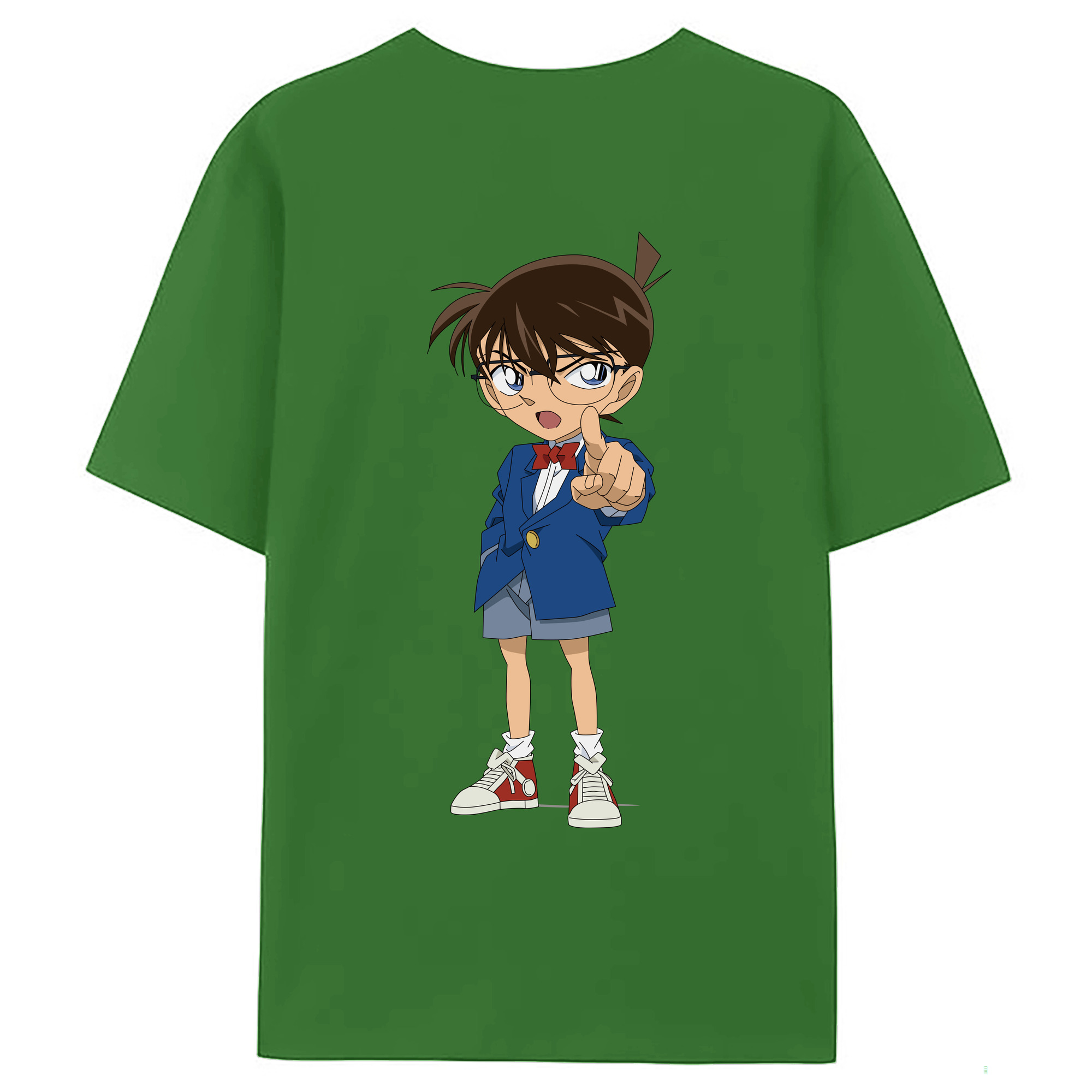 （画像用） 名探偵コナン 江戸川 コナン Detective Conan Conan Edogawa レディース半袖Tシャツ(バックプリント)